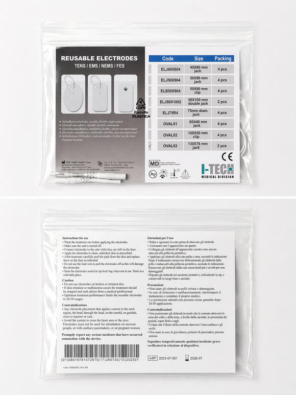 I-Tech Ovale Elektroden 130x76mm (2 St.)