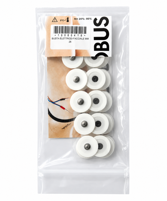 Facial electrodes 26 mm round (30 pcs.) - self-adhesive