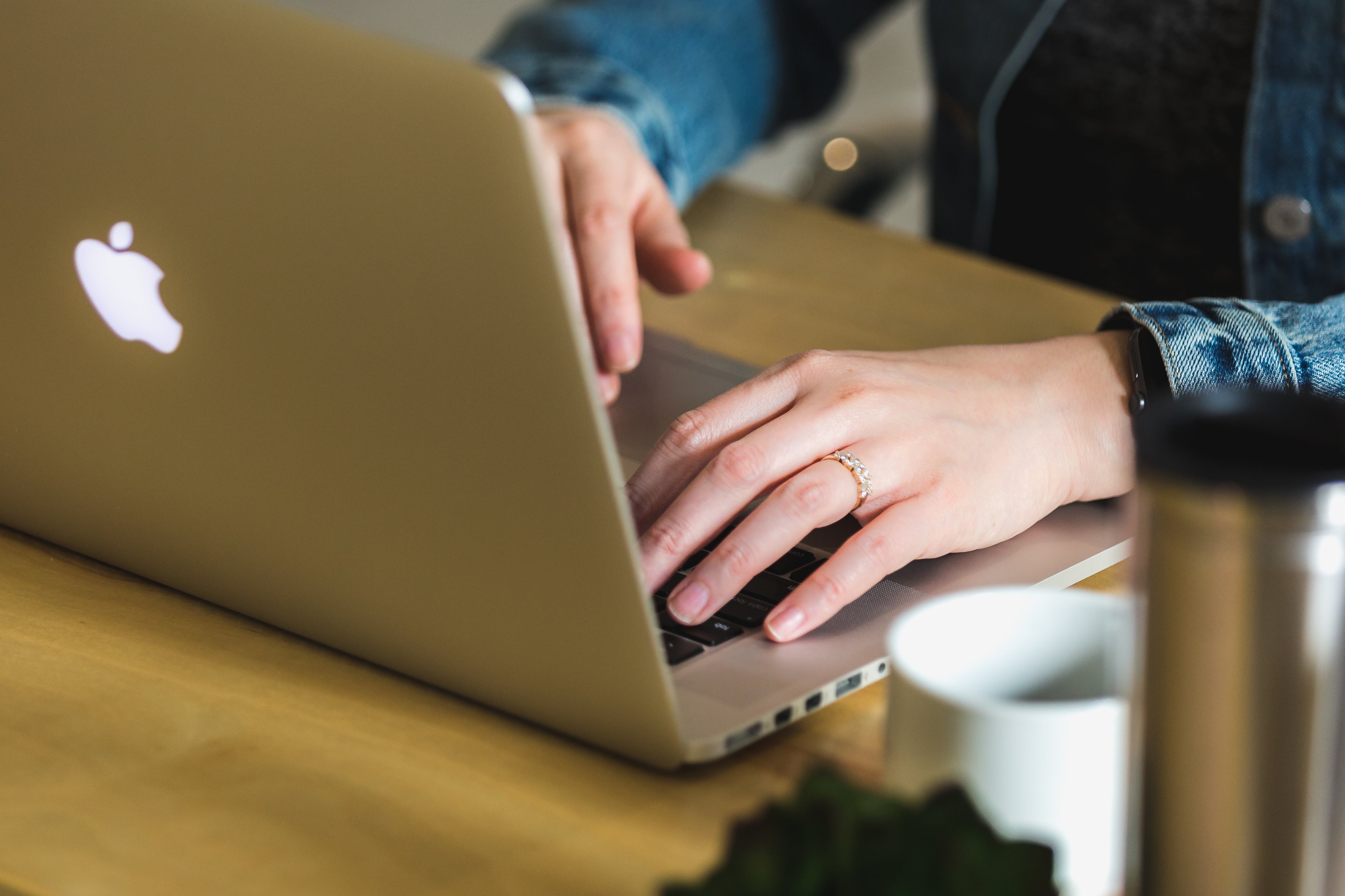 Typing on apple computer